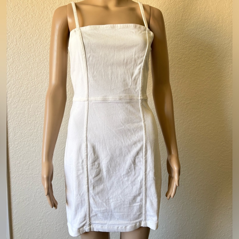 H&M white denim dress